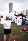 Myk trying to be a QB at NFL Pro Bowl!